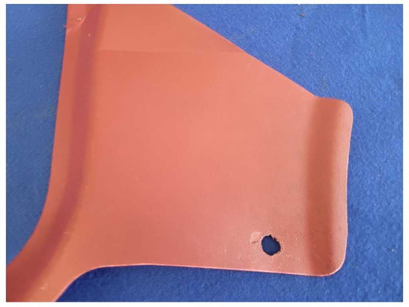 1987-1993 Ford Mustang GT LX 5.0L Driver Front Lower Kick Panel Red 2298 - The Parts Farm