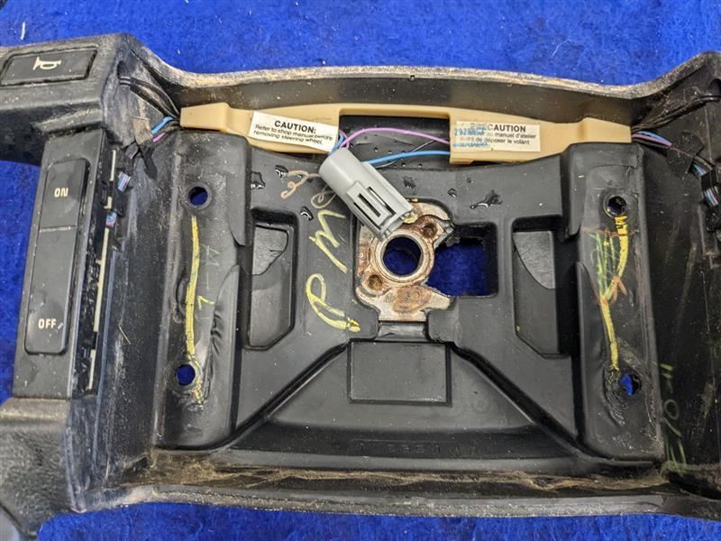 1990-1993 Ford Mustang GT LX 5.0L Steering Wheel Black Leather Horn Cruise - The Parts Farm