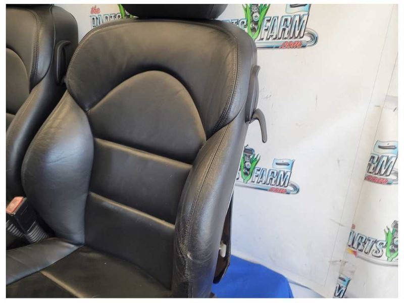 2001-2006 BMW M3 E46 M/T Coupe Set Black Seats Leather Front Back *Worn* 2445 - The Parts Farm