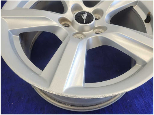 2015-2023 Ford Mustang Ecoboost Wheel 17x7.5 Spoke Silver Paint Rim *Scuff* 2683