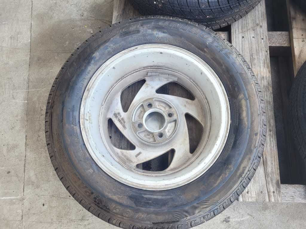 1990 Ford Mustang ASC Mclaren Convertible Set Wheels 15x7 White Paint Tire 2603 - The Parts Farm