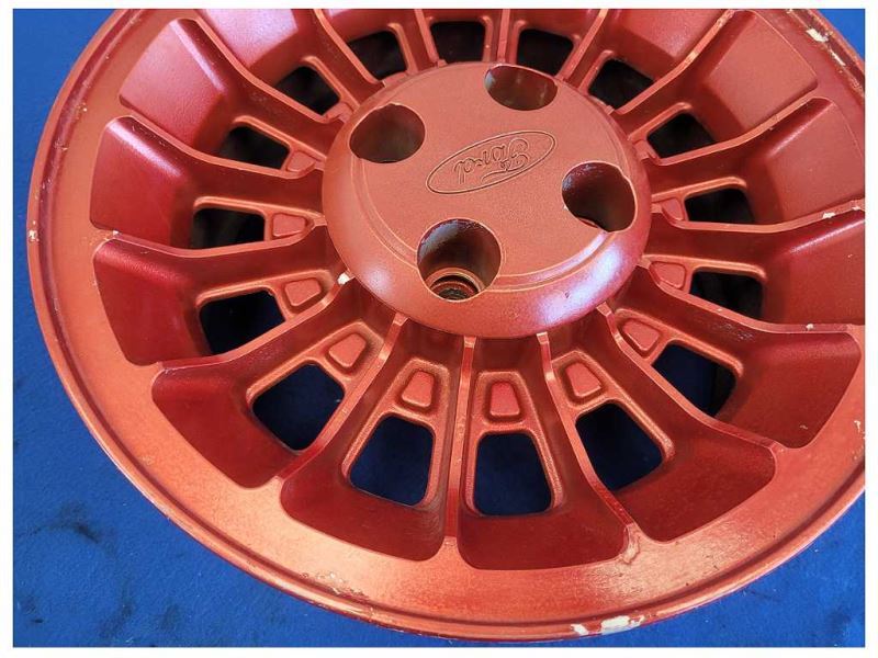 1987-1993 Ford Mustang GT 5.0L Turbine Wheel 15x7 Spoke Paint Red 2299 - The Parts Farm