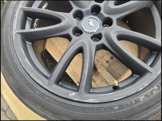 2011-2014 Ford Mustang GT Brembo Wheel 19x9 Black Spokes Tire *Read* 2666