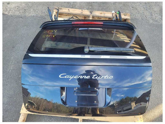 2003-2006 Porsche Cayenne Turbo 4.5L Rear Hatch Trunk Glass Paint Black 2137
