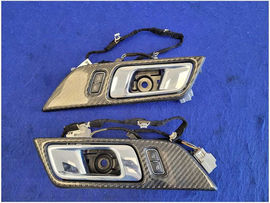 2015-2017 Ford Mustang GT S550 Pair Coupe Door Handle Pull Carbon Look 2781