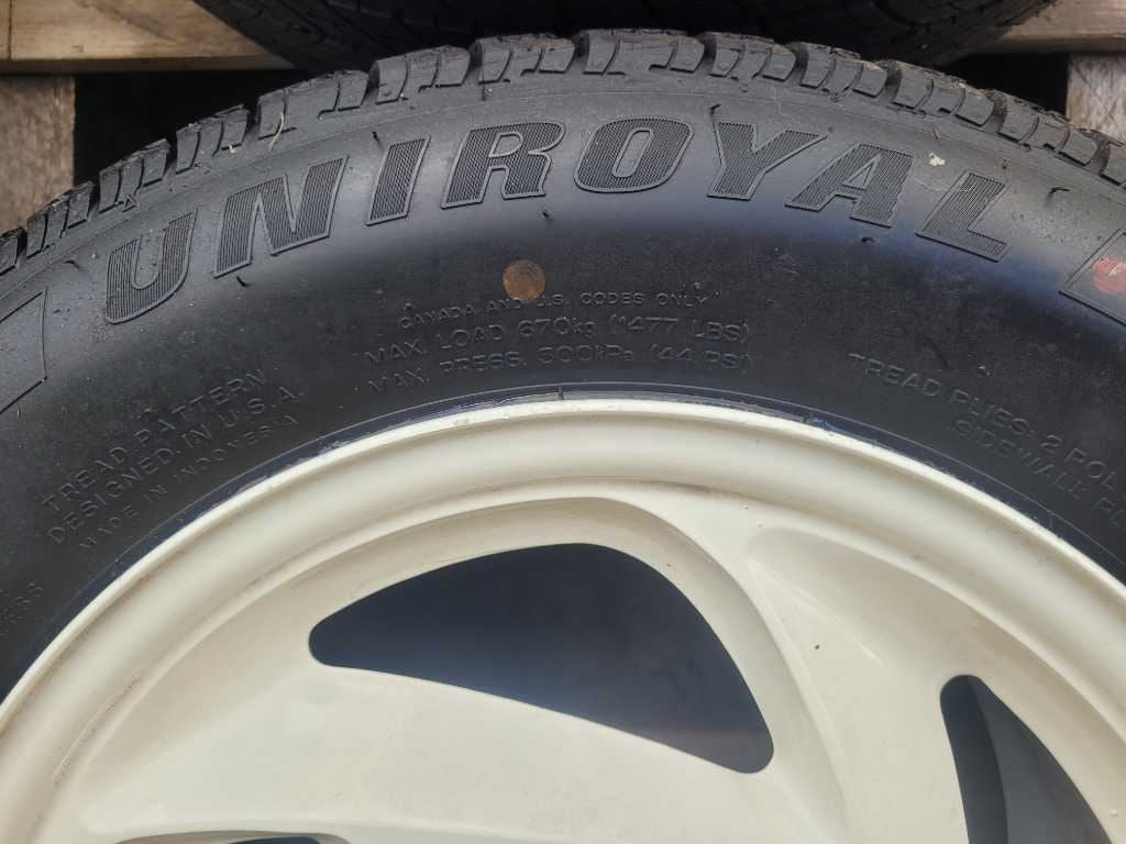 1990 Ford Mustang ASC Mclaren Convertible Set Wheels 15x7 White Paint Tire 2603 - The Parts Farm