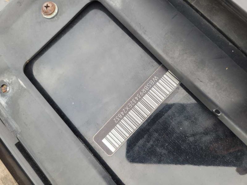 2001-2006 BMW M3 Convertible Rear Back Truck Deck Lid Emblem Paint Black 2448 - The Parts Farm