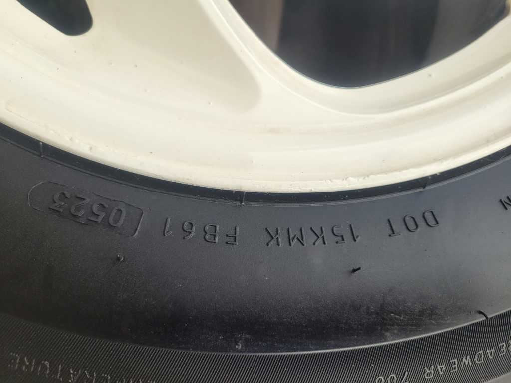 1990 Ford Mustang ASC Mclaren Convertible Set Wheels 15x7 White Paint Tire 2603 - The Parts Farm