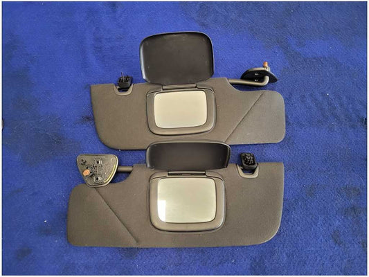 2005-2011 Ford Mustang GT Coupe Pair Sun Visors Shade Front Black Trim 2868