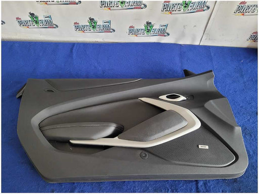 2016-2024 Chevrolet Camaro SS Coupe Pair Front Door Card Panels Gray 2894