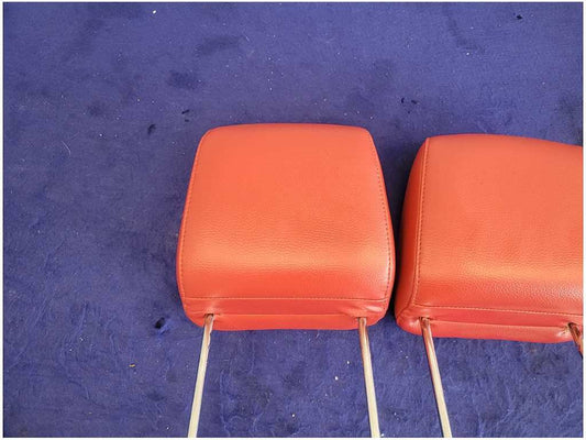2005-2009 Ford Mustang GT Pair Red Leather Headrests Front Seats 2723