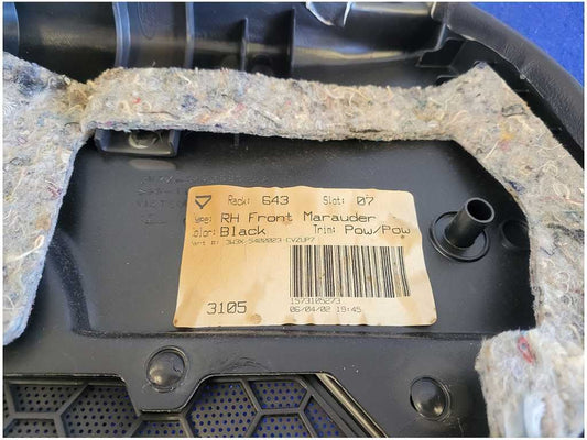 2003-2004 Mercury Marauder 32v Passenger Right Front Door Panel Card 2813
