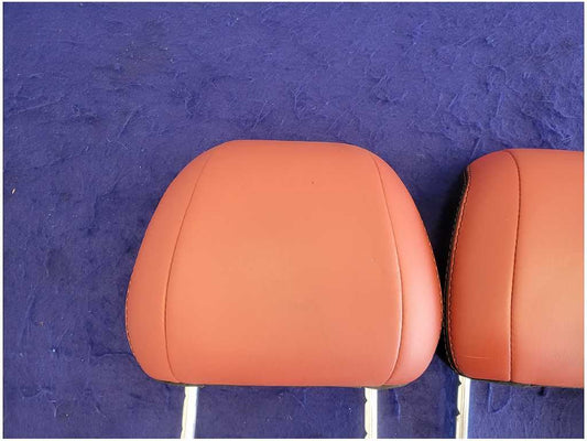 2015-2017 Ford Mustang GT S550 Pair Front Headrest Leather Red 2701