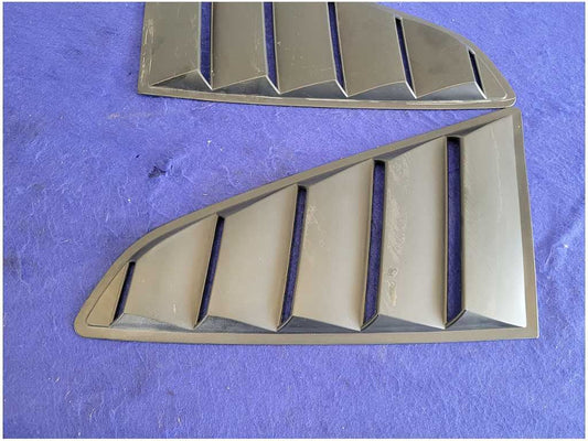 2015-2023 Ford Mustang Pair Side Quarter Window Louvers Panel Paint Black 2749