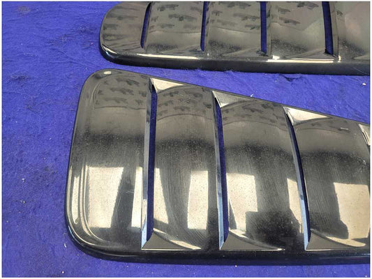2011-2014 Ford Mustang GT Pair Rear Quarter Window Side Louvers Paint UA 2754