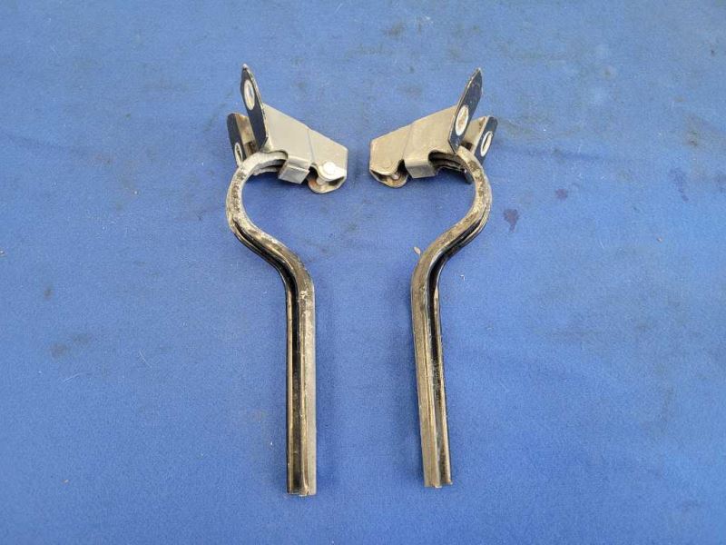 1987 - 1993 Ford Mustang GT LX 5.0L Front Hood Hinges Pair Paint Black 2298 - The Parts Farm