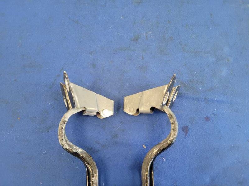 1987 - 1993 Ford Mustang GT LX 5.0L Front Hood Hinges Pair Paint Black 2298 - The Parts Farm