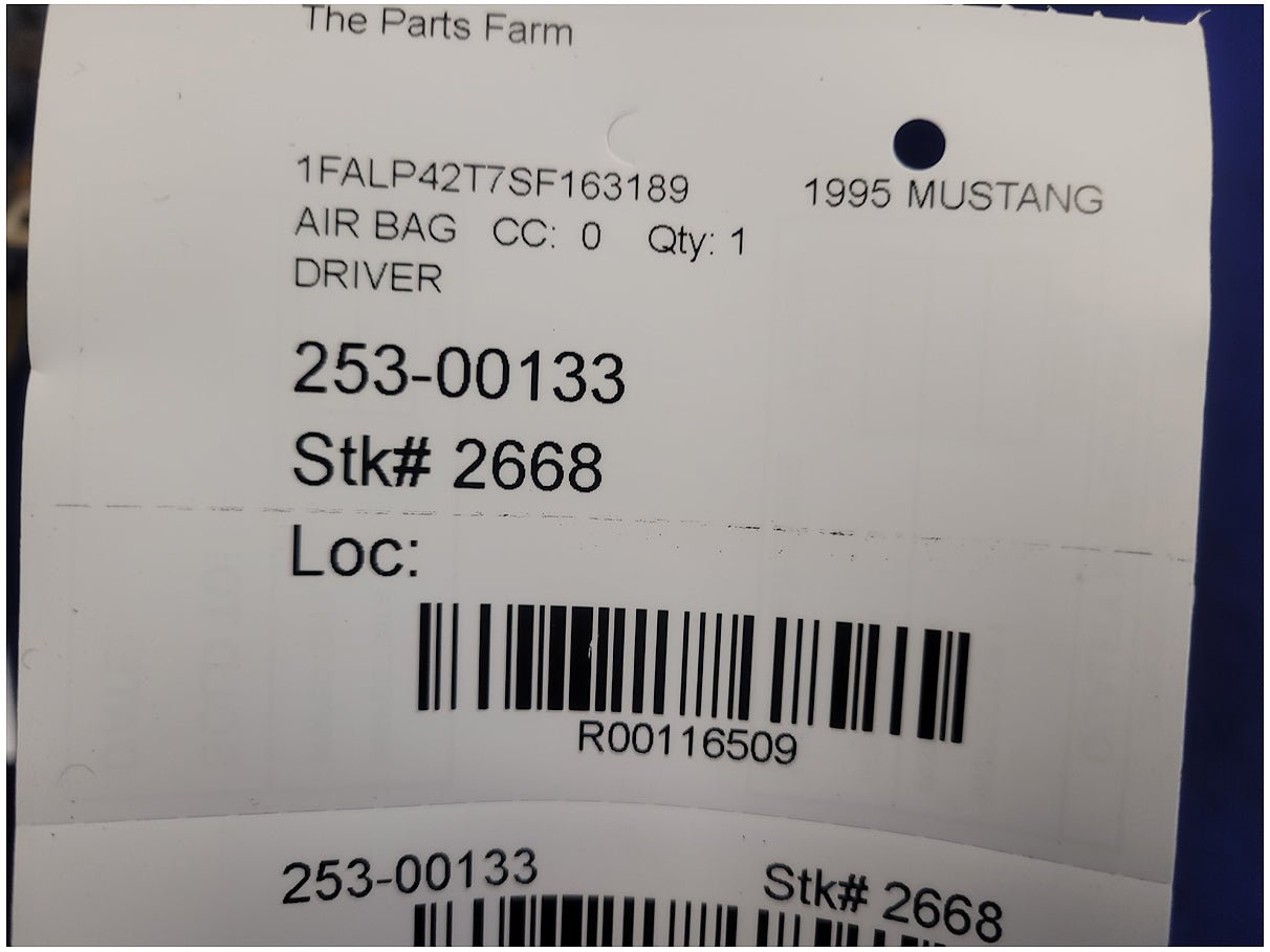 1994 - 1995 Ford Mustang GT 5.0L Driver Air Bag Steering Wheel Dash Trim 2668 - The Parts Farm