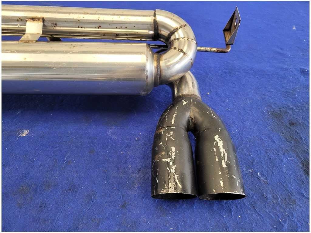 2001 - 2006 BMW M3 E46 Megan Racing Exhaust Polished Black Tips Scuffed - The Parts Farm