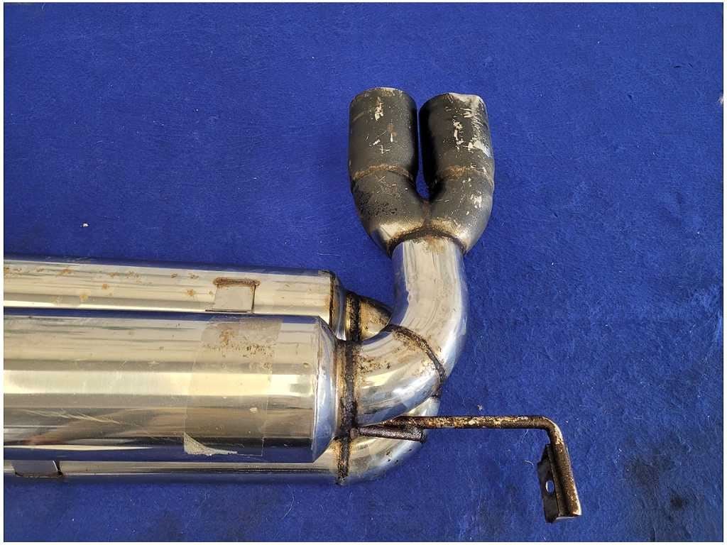 2001 - 2006 BMW M3 E46 Megan Racing Exhaust Polished Black Tips Scuffed - The Parts Farm