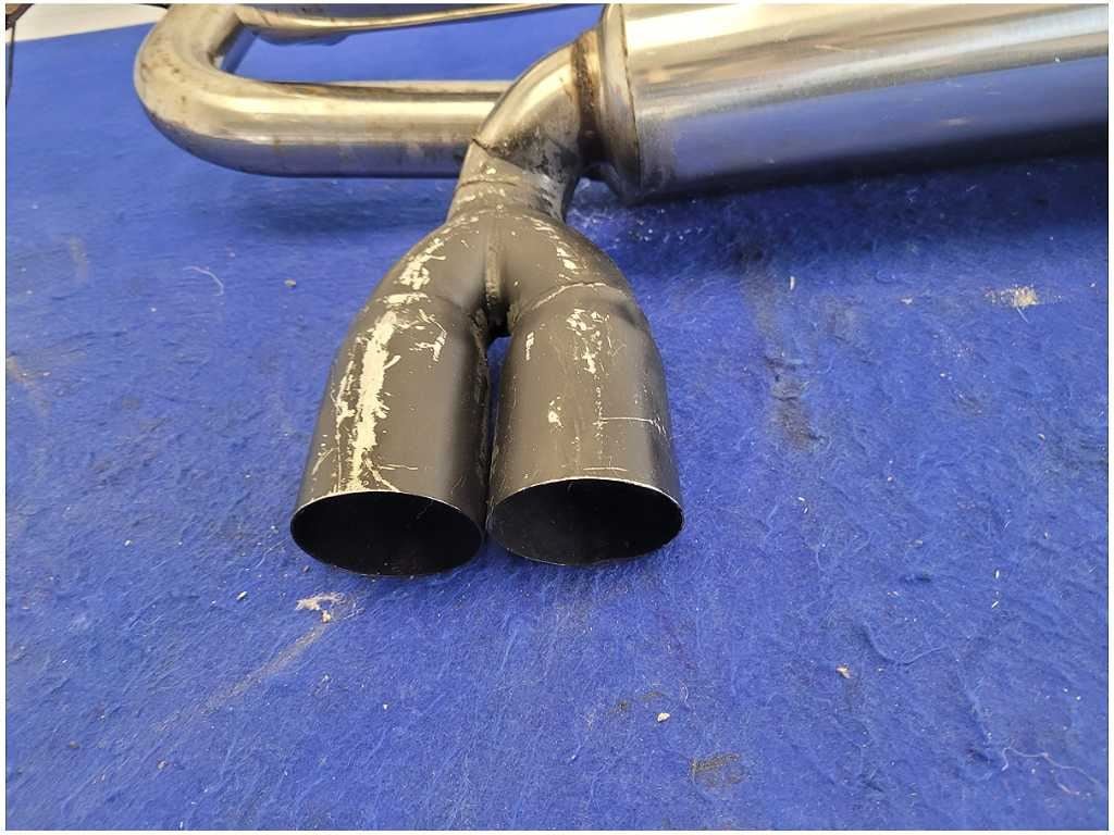 2001 - 2006 BMW M3 E46 Megan Racing Exhaust Polished Black Tips Scuffed - The Parts Farm