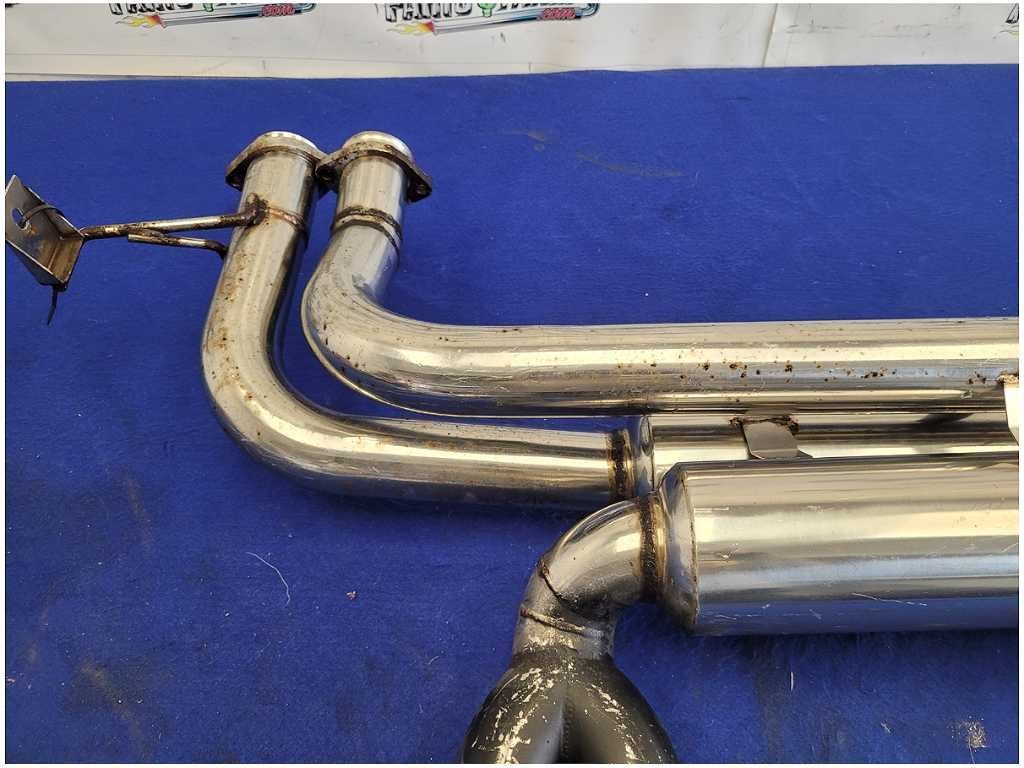 2001 - 2006 BMW M3 E46 Megan Racing Exhaust Polished Black Tips Scuffed - The Parts Farm