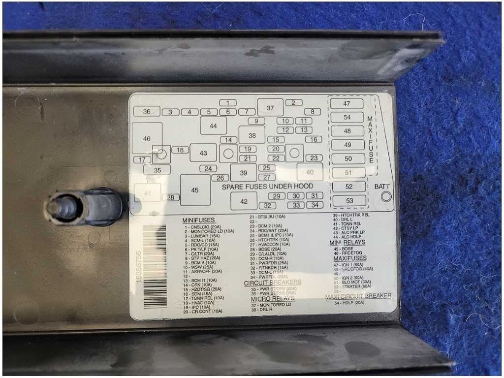 2002 Chevrolet Corvette Z06 FRC C5 Fuse Box Engine Bay Under Hood Power 2814 - The Parts Farm
