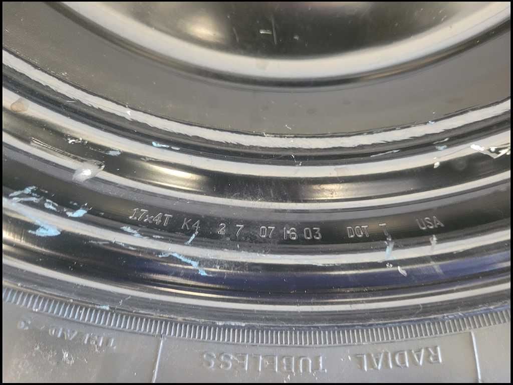 2003 - 2004 Ford Mustang Cobra GT Wheel 17x4 Compact Spare Steel Rim Tire - The Parts Farm