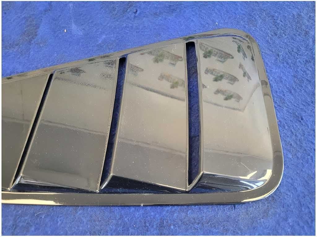 2005 - 2009 Ford Mustang Coupe Pair Quarter Window Scoops Louvers Black 2857 - The Parts Farm