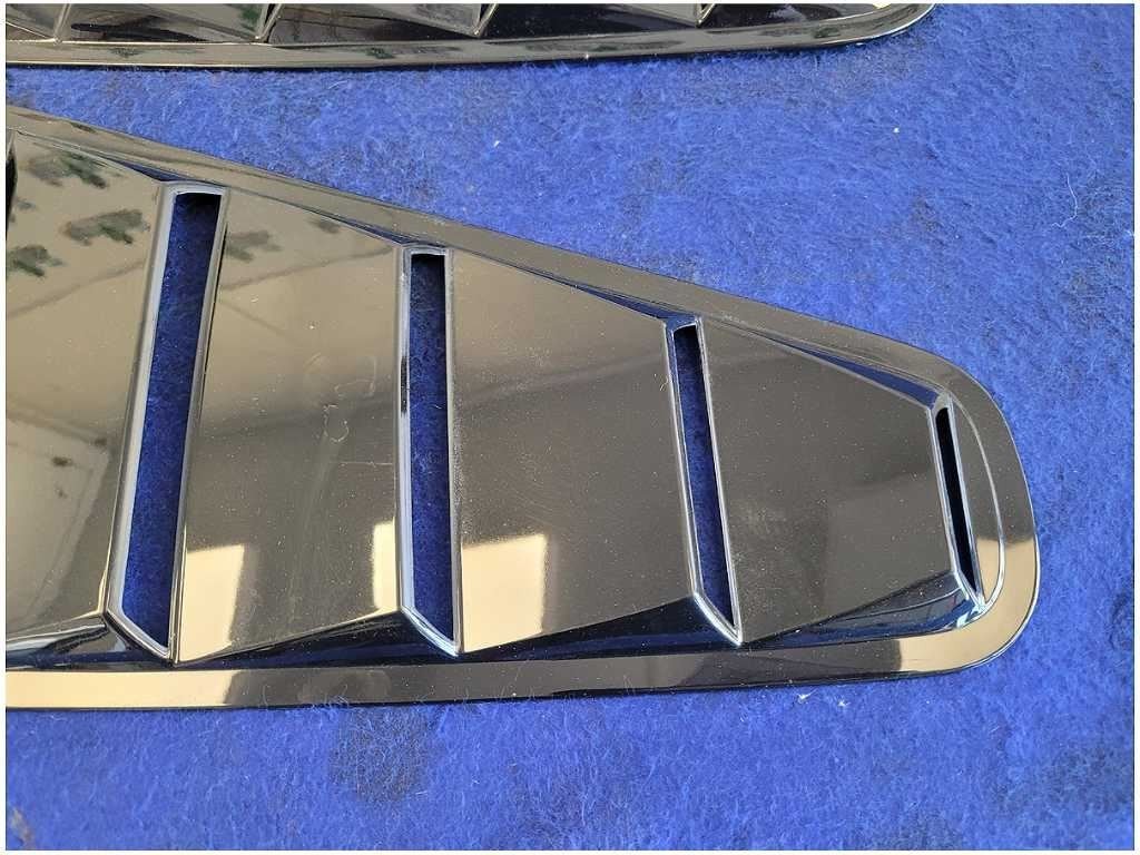 2005 - 2009 Ford Mustang Coupe Pair Quarter Window Scoops Louvers Black 2857 - The Parts Farm