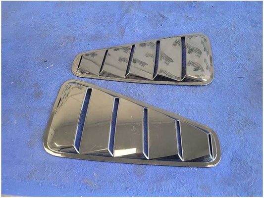 2005 - 2009 Ford Mustang Coupe Pair Quarter Window Scoops Louvers Black 2857 - The Parts Farm