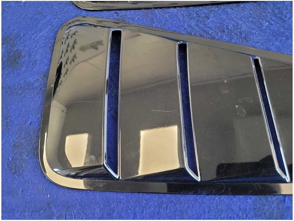 2005 - 2009 Ford Mustang Coupe Pair Quarter Window Scoops Louvers Black 2857 - The Parts Farm