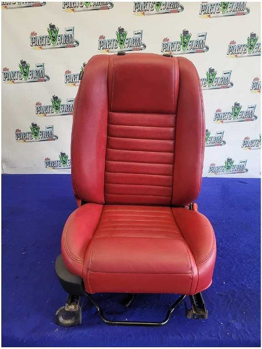 2005 - 2009 Ford Mustang GT Convertible Passenger Front Leather Seat Red 2723 - The Parts Farm