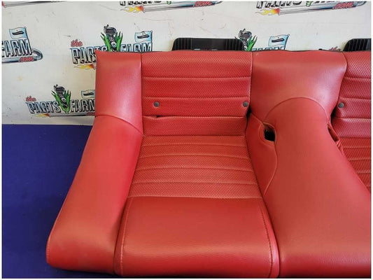 2005-2009 Ford Mustang GT Convertible Rear Seats Upper Lower Red Leather 2723