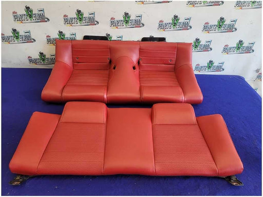 2005 - 2009 Ford Mustang GT Convertible Rear Seats Upper Lower Red Leather 2723 - The Parts Farm