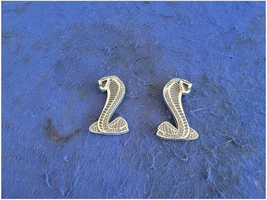 2007 - 2009 Ford Mustang GT500 Shelby Pair Fender Emblems Snake 2808 - The Parts Farm