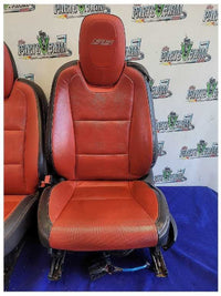 2010 - 2012 Chevrolet Camaro SS Coupe Set Seats Leather Heat Orange Scuffs 2707 - The Parts Farm