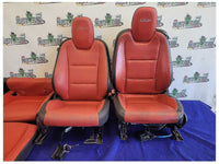 2010 - 2012 Chevrolet Camaro SS Coupe Set Seats Leather Heat Orange Scuffs 2707 - The Parts Farm