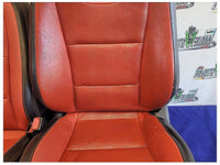 2010 - 2012 Chevrolet Camaro SS Coupe Set Seats Leather Heat Orange Scuffs 2707 - The Parts Farm