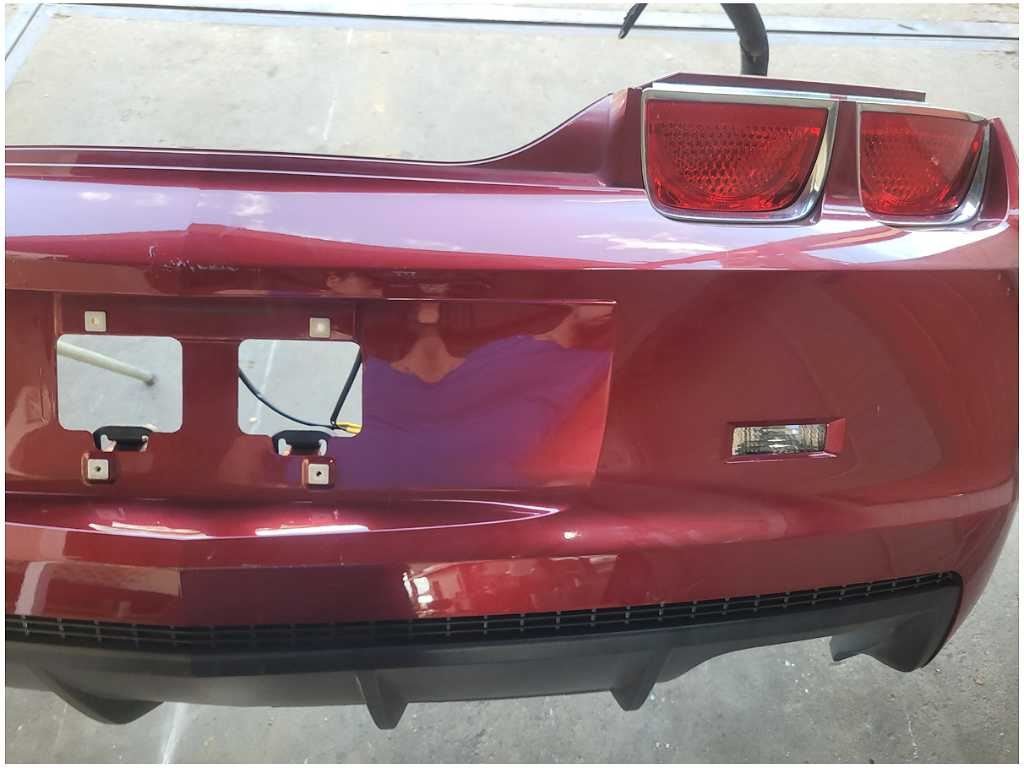 2010 - 2013 Chevrolet Camaro SS Rear Bumper Cover No Rear Park Assist Maroon 2732 - The Parts Farm