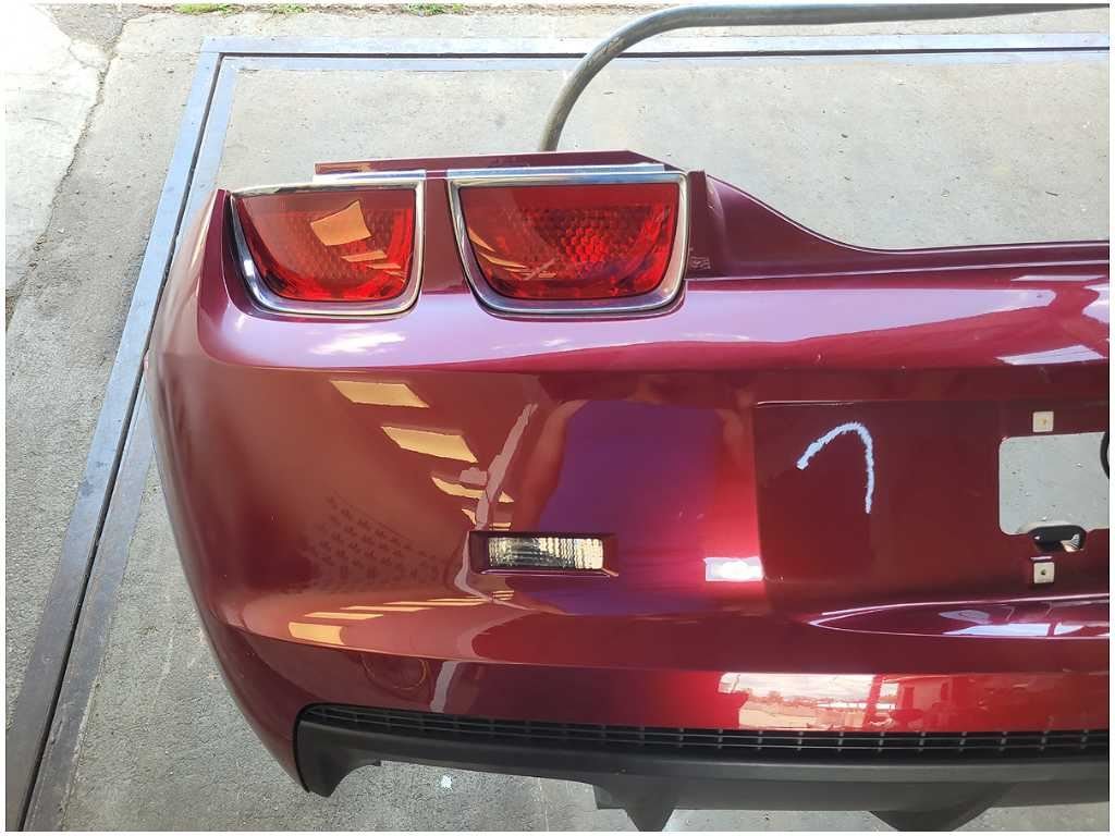 2010 - 2013 Chevrolet Camaro SS Rear Bumper Cover No Rear Park Assist Maroon 2732 - The Parts Farm