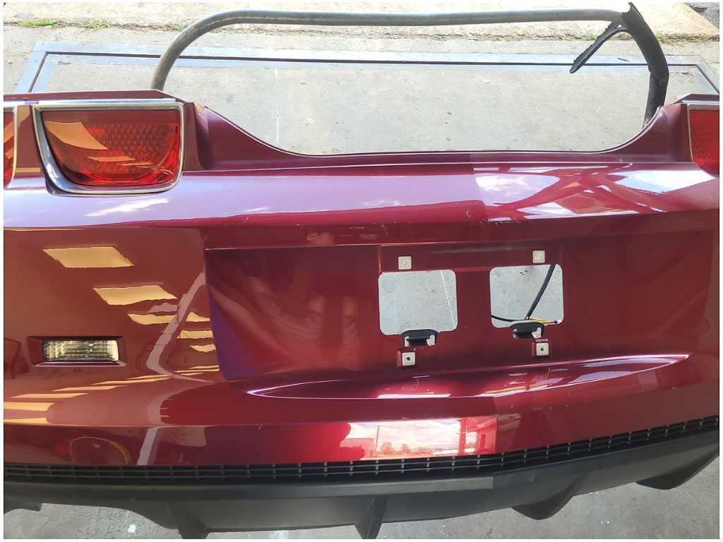 2010 - 2013 Chevrolet Camaro SS Rear Bumper Cover No Rear Park Assist Maroon 2732 - The Parts Farm