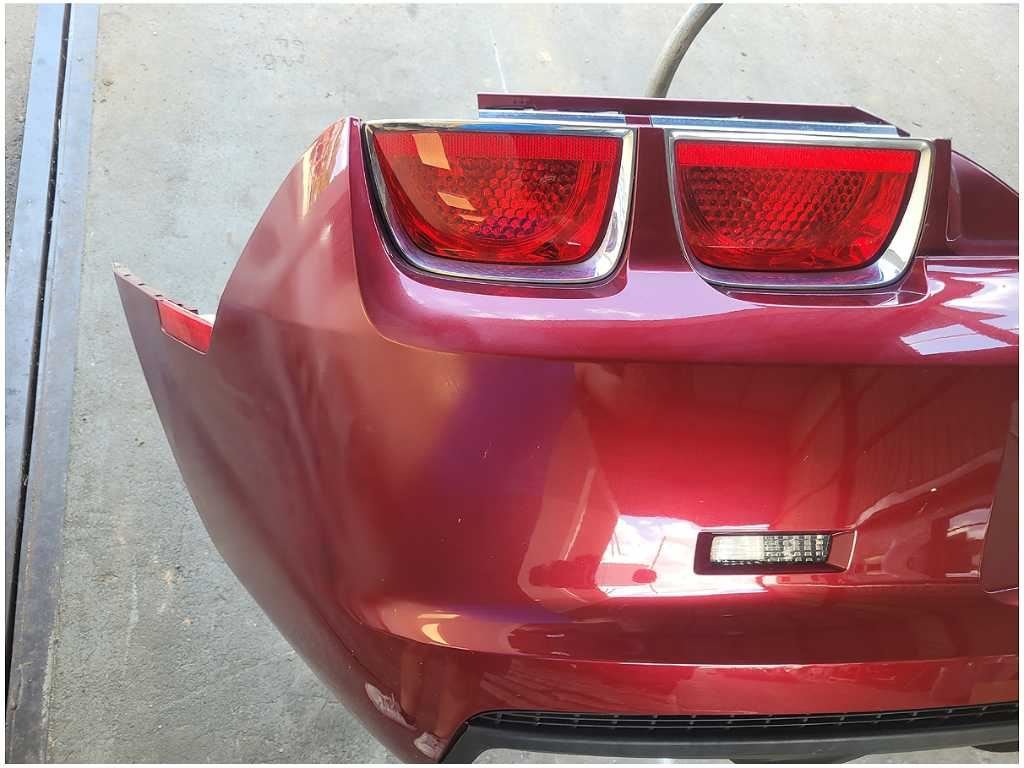 2010 - 2013 Chevrolet Camaro SS Rear Bumper Cover No Rear Park Assist Maroon 2732 - The Parts Farm