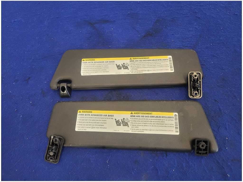 2010 - 2015 Chevrolet Camaro SS Coupe Pair Sun Visors Shade Upper Trim Black 2811 - The Parts Farm