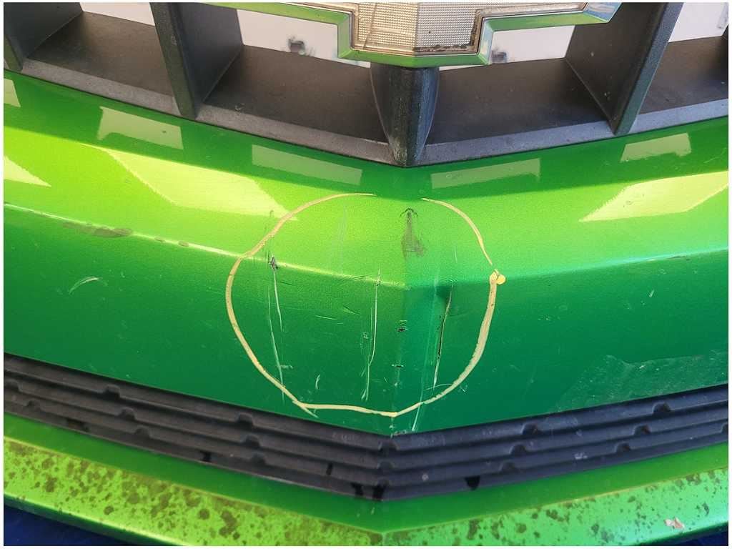 2010 - 2015 Chevrolet Camaro SS Front Bumper Cover Scuffs Paint Green 2764 - The Parts Farm