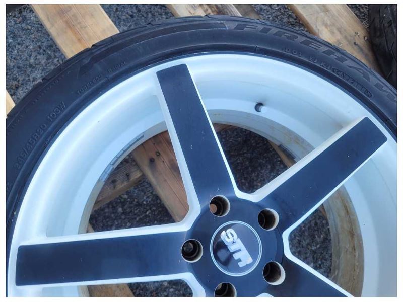 2010 - 2015 Chevy Camaro SS Front STR Racing Wheel 20x9 Paint 5 Spoke Tire 2582 - The Parts Farm