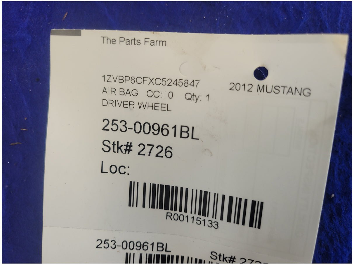 2011 - 2014 Ford Mustang GT S197 Driver Air Bag Steering Wheel Dash Front Trim 2726 - The Parts Farm