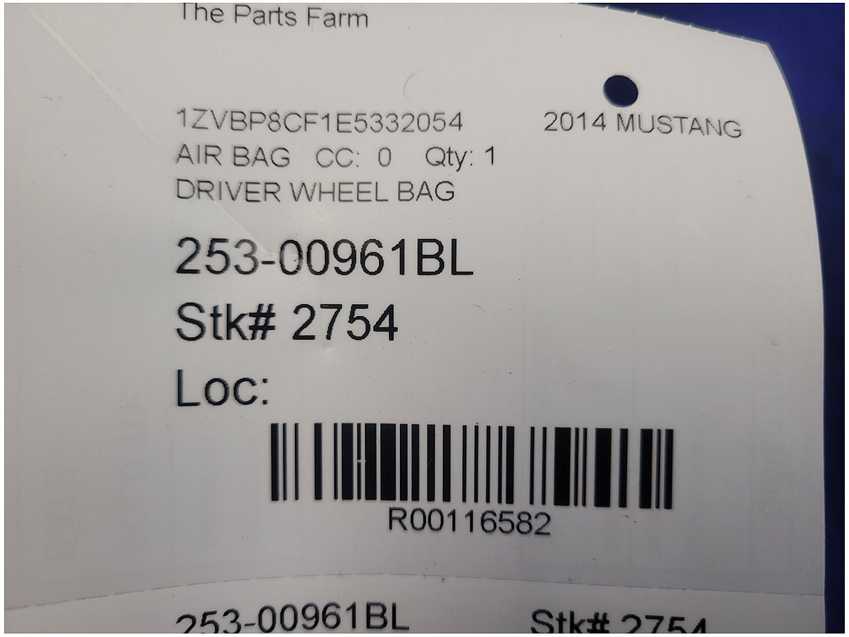 2011 - 2014 Ford Mustang GT S197 Driver Air Bag Steering Wheel Dash Front Trim 2754 - The Parts Farm