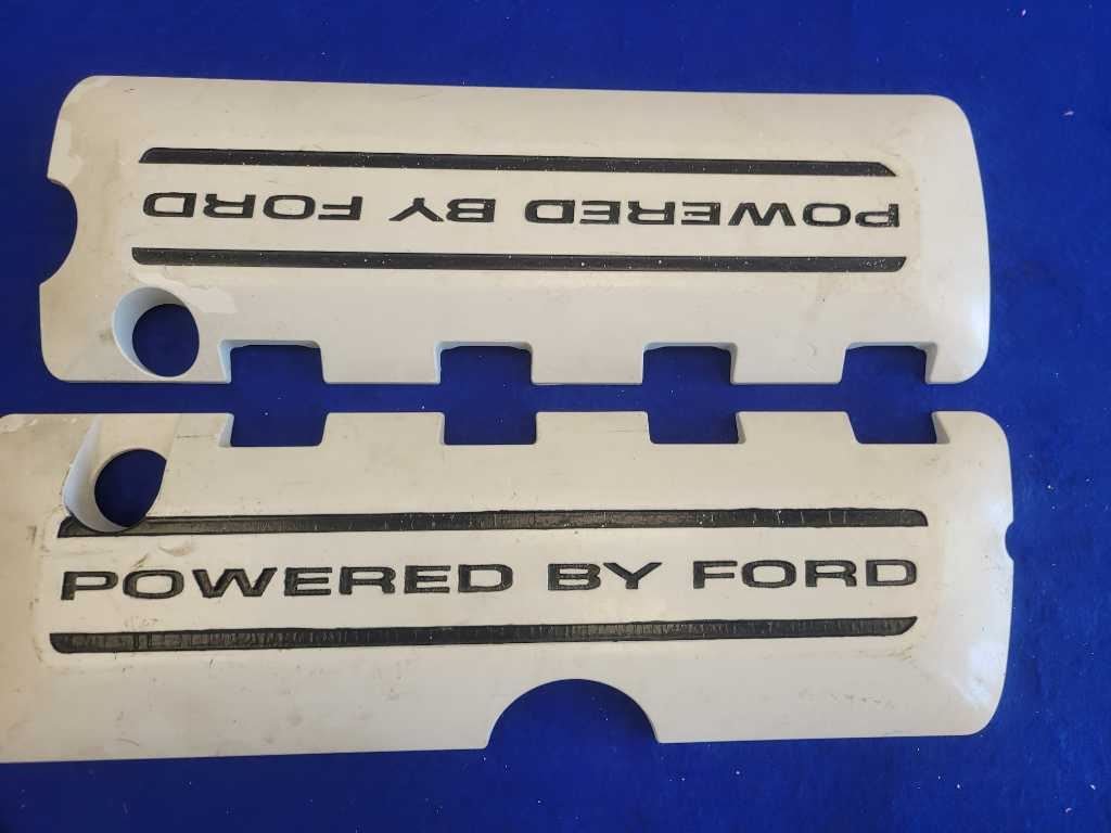 2011 - 2014 Mustang GT 5.0L Pair Coil Pack Covers RH LH Powered By Ford Panels - The Parts Farm