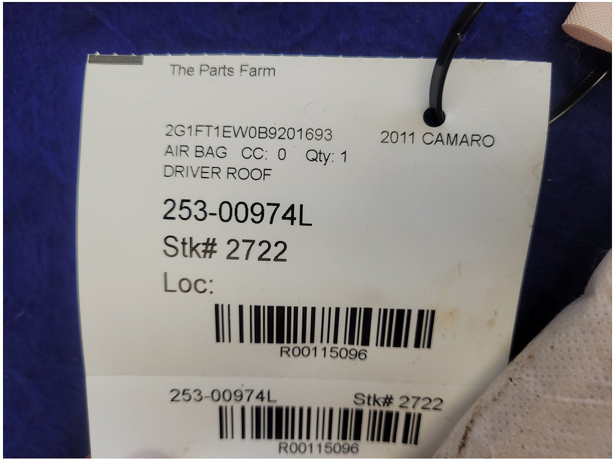 2011 Chevrolet Camaro SS Coupe Driver Air Bag Steering Wheel Dash Front 2722 - The Parts Farm